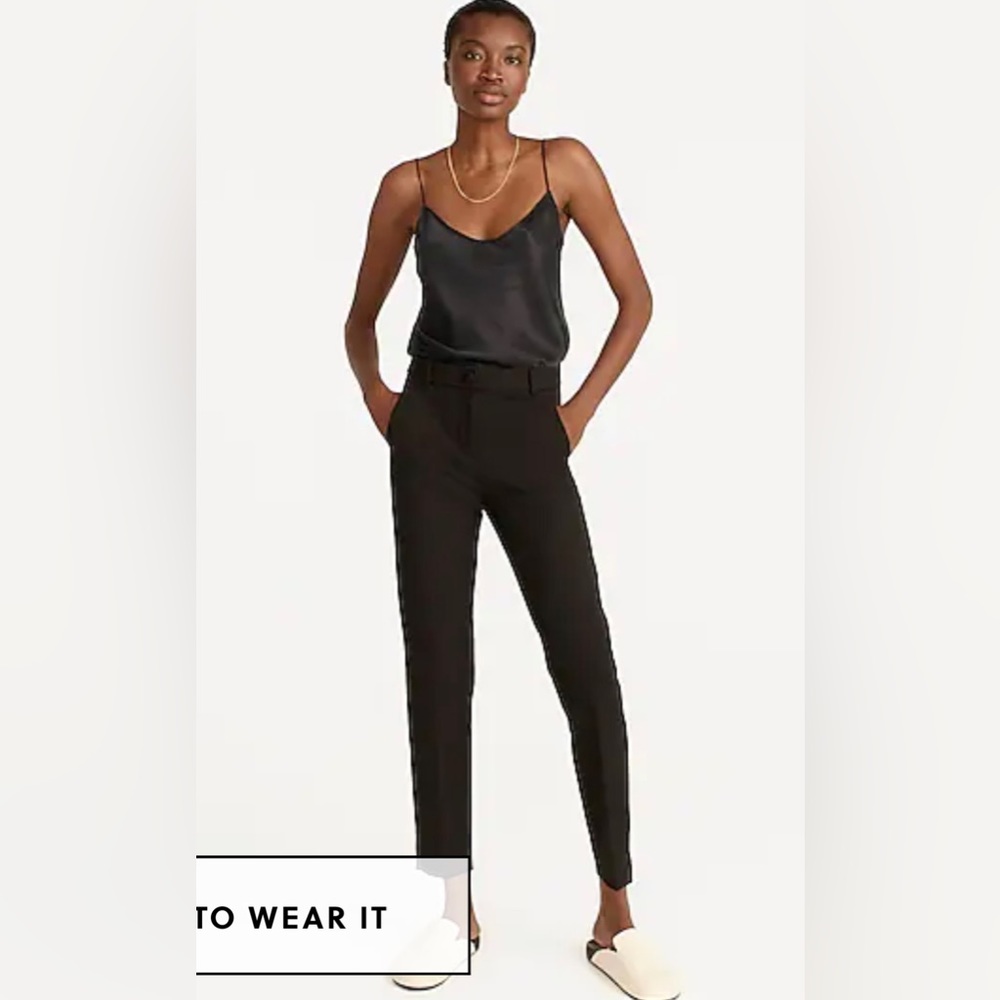 J. Crew High Rise Cameron Pant in Black